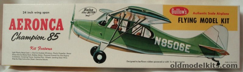 Guillows Aeronca Champion 85 - 24 inch Wingspan for Free Flight or R/C Conversion, 301 plastic model kit